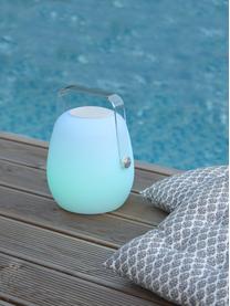 Lampe d'extérieur LED mobile avec enceinte, intensité variable avec couleurs changeantes Voice, Blanc, larg. 18 x haut. 23 cm