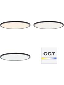 Dimmbares LED-Panel Tuco mit Farbwechsel und Fernbedienung, Lampenschirm: Kunststoff, Diffusorscheibe: Kunststoff, Schwarz, Ø 50 x H 3 cm