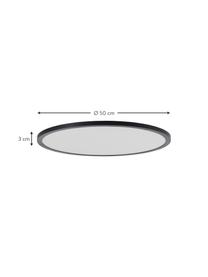 Dimmbares LED-Panel Tuco mit Farbwechsel und Fernbedienung, Lampenschirm: Kunststoff, Diffusorscheibe: Kunststoff, Schwarz, Ø 50 x H 3 cm