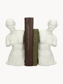 Serre-livres peints à la main Venus, 2 pièces, Plastique, Blanc cassé, larg. 12 x haut. 26 cm