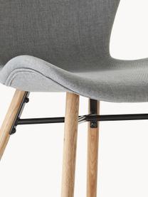 Čalúnené stoličky Batilda, 2 ks, Sivá, dubové drevo, Š 47 x D 53 cm