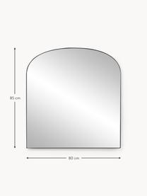 Espejo de pared Francis, Parte trasera: tablero de fibras de dens, Espejo: cristal, Negro, An 80 x Al 85 cm