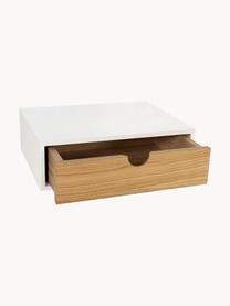 Nástenný nočný stolík Farsta, Drevovláknitá doska strednej hustoty (MDF) s dyhou z dubového dreva, Dubové drevo, biela, Š 40 x V 15 cm