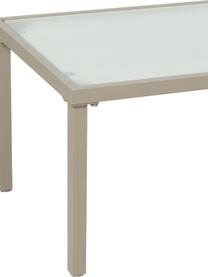 Set lounge para exterior Trent, 4 pzas., Estructura: aluminio con pintura en p, Asiento: tela, Tablero: vidrio, Beige, Set de diferentes tamaños