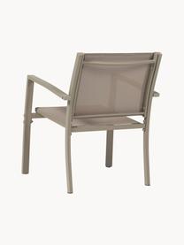 Outdoor loungeset Trent, 4-delig, Frame: gepoedercoat aluminium, Zitvlak: textiel, Tafelblad: glas, Beige, Set met verschillende formaten