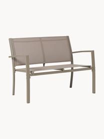 Outdoor loungeset Trent, 4-delig, Frame: gepoedercoat aluminium, Zitvlak: textiel, Tafelblad: glas, Beige, Set met verschillende formaten