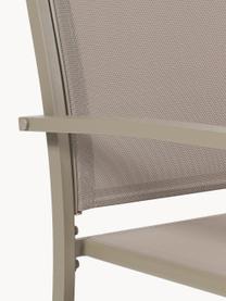 Outdoor loungeset Trent, 4-delig, Frame: gepoedercoat aluminium, Zitvlak: textiel, Tafelblad: glas, Beige, Set met verschillende formaten