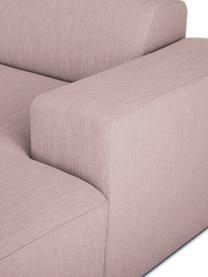 Divano angolare 3 posti in tessuto rosa Melva, Rivestimento: poliestere Il rivestiment, Struttura: legno di pino massiccio, , Piedini: legno di pino I piedini s, Tessuto rosa, Larg. 240 x Prof. 144 cm