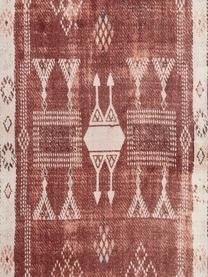 Baumwollläufer Tanger mit Fransenabschluss, 100% Baumwolle, Terrakotta, Cremefarben, 60 x 190 cm