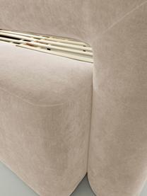 Cama tapizada Komoro, Tapizado: poliéster (texturizado) A, Estructura: madera de pino maciza, Tejido beige, An 160 x L 200 cm