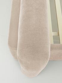 Polsterbett Komoro, Bezug: Polyester (Strukturstoff), Korpus: Massives Kiefernholz, Webstoff Hellbeige, B 160 x L 200 cm