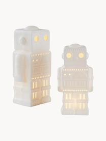 LED-kinderlampen op batterijen Robics, set van 2, Porselein, Gebroken wit, Set in verschillende groottes