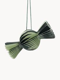 Kerstboomhangers Julet in snoepvorm, 4 stuks, Papier, Groen, B 8 x H 4 cm