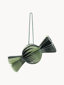 Kerstboomhangers Julet in snoepvorm, 4 stuks, Papier, Groen, B 8 x H 4 cm