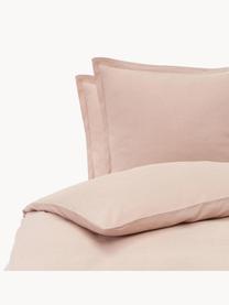 Biancheria da letto in lino lavato rosa Nature, Mezzo lino
(52% lino, 48% cotone)

Densità dei fili 108 TC, qualità standard

Il mezzo lino offre una sensazione piacevole e ha un naturale aspetto sgualcito, che viene esaltato dall'effetto stonewash. Assorbe fino al 35% di umidità, si asciuga molto rapidamente e ha un effetto piacevolmente rinfrescante nelle notti d'estate. L'elevata resistenza allo strappo rende il mezzo lino resistente all'abrasione e all'usura, Rosa cipria, Larg. 155 x Lung. 200 cm