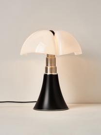 Lámpara de mesa LED regulable Pipistrello, Estructura: metal, aluminio pintado, Marrón oscuro mate, Ø 27 x Al 35 cm