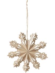 Flocon de neige décoratif Snowflake, Carton, Beige, Ø 15 cm