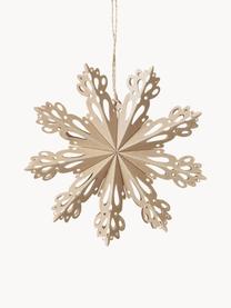 Baumanhänger Snowflake, 2 Stück, Papier, Beige, Ø 15 cm