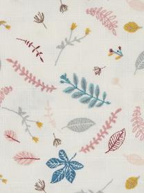 Copertina in mussola di cotone Pressed Leaves 2 pz, 100% cotone organico, Color crema, multicolore, fantasia, Larg. 70 x Lung. 70 cm