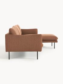 Ecksofa Moby, Bezug: Polyester Der hochwertige, Gestell: Massives Kiefernholz, Webstoff Nougat, B 280 x T 160 cm, Eckteil links