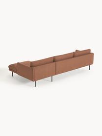 Ecksofa Moby, Bezug: Polyester Der hochwertige, Gestell: Massives Kiefernholz, Webstoff Nougat, B 280 x T 160 cm, Eckteil links