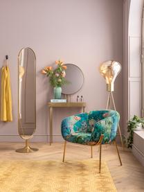 Ručne vyrobený toaletný stolík so zrkadlom Curve, Odtiene zlatej, zrkadlové sklo, Š 70 x V 153 cm