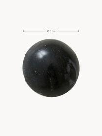 Marmeren wandhaken Alton, Marmer, Zwart, gemarmerd, Ø 3 x D 5 cm