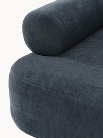 Fauteuil lounge Stella, Tissu bleu denim, larg. 111 x prof. 100 cm