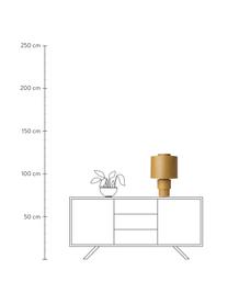 Lámpara de mesa regulable Toves, Pantalla: poliresina, yeso, Cable: plástico, Mostaza, Ø 33 x Al 51 cm