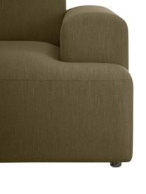Ecksofa Melva (4-Sitzer), Bezug: 100% Polyester Der hochwe, Gestell: Massives Kiefernholz, FSC, Füße: Kunststoff, Webstoff Olivgrün, B 319 x T 196 cm, Eckteil links