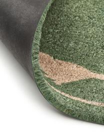 Fußmatte Early Bird, Oberseite: Kokosfaser, Unterseite: PVC, Salbeigrün, Beige, 40 x 70 cm
