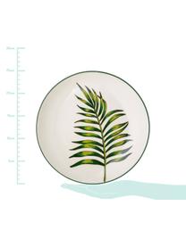 Assiette plate Moana, Vert, blanc