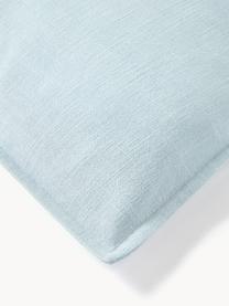 Housse de coussin 50x50 en coton Vicky, 100 % coton bio, Bleu ciel, larg. 50 x long. 50 cm