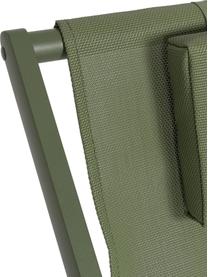 Sedia a sdraio pieghevole Taylor, Superficie: plastica (610 g/m²), Struttura: alluminio verniciato a po, Verde, Larg. 61 x Lung. 102 cm