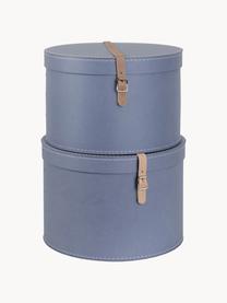 Boîtes de rangement rondes Rut, 2 élém., Gris-bleu, Lot de tailles différentes