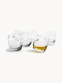 Bicchiere da whisky Rocking 6 pz, Vetro soffiato a mano, Trasparente, Ø 7 x Alt. 9 cm, 200 ml