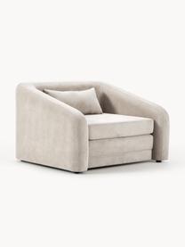 Sillón cama Eliot, Tapizado: 88% poliéster, 12% nylon , Patas: plástico Este producto es, Tejido blanco crema, An 100 x F 94 cm