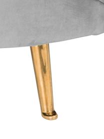 Samt-Nierensofa Gatsby (3-Sitzer) in Grau, Bezug: Samt (Polyester) 25.000 S, Gestell: Massives Eukalyptusholz, Füße: Metall, galvanisiert, Samt Grau, B 245 x T 102 cm