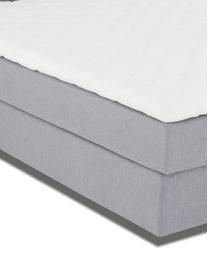 Letto boxspring premium Pheobe, Materasso: a molle insacchettate a 7, Piedini: legno di faggio massiccio, Grigio, 200 x 200