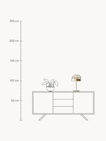 Lampada da tavolo a LED fatta a mano Equatore, Paralume: vetro, metallo rivestito, Struttura: metallo rivestito, Trasparente, dorato, Ø 24 x Alt. 43 cm