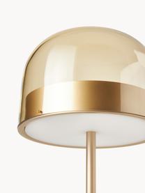Lámpara de mesa artesanal LED Equatore, Pantalla: vidrio, metal recubierto, Estructura: metal recubierto, Cable: plástico, Transparente, dorado, Ø 24 x Al 43 cm