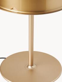Handgemaakte LED tafellamp Equatore, Lampenkap: glas, gecoat metaal, Transparant, goudkleurig, Ø 24 x H 43 cm