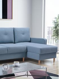 Rohová pohovka s funkcí spaní a úložným prostorem Vinci, pravý/levý rohový díl, Modrá