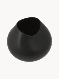 Handgefertigte Vase Opium aus Steingut, Steingut, Schwarz, Ø 29 x H 28 cm