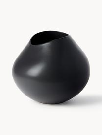 Vase artisanal en grès cérame Opium, Grès cérame, Noir, Ø 29 x haut. 28 cm