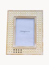 Portafoto con effetto rattan Archer, Cornice: poliresina, Beige, 10 x 15 cm