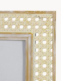 Portafoto con effetto rattan Archer, Cornice: poliresina, Beige, 10 x 15 cm