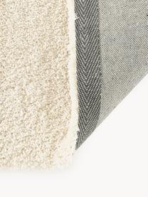 Pluizige hoogpolige loper Leighton, Bovenzijde: microvezels (100% polyest, Onderzijde: 70% polyester, 30% katoen, Crèmewit, B 80 x L 200 cm