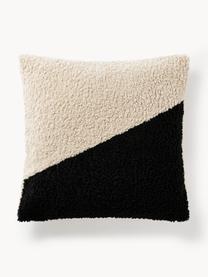 Housse de coussin 60x60 peluche Mateo, 100 % polyester (tissu peluche)

Le matériau est certifié STANDARD 100 OEKO-TEX®,
 22.HCN.34554, Noir, beige, larg. 60 x long. 60 cm