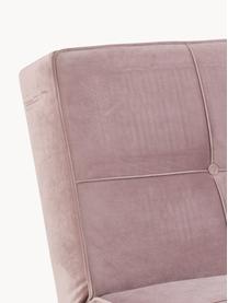 Samt-Schlafsofa Perugia (3-Sitzer), Bezug: Polyester Der hochwertige, Samt Altrosa, B 198 x T 95 cm